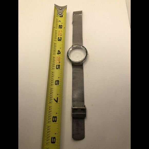 Skagen Watch Parts Band 18mm W/Clasp Case 34mm Crystal Silver Tone Links PY243 - Picture 1 of 10